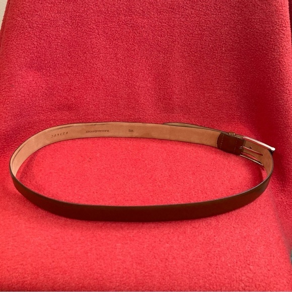 FULLUM & HOLT Sz 40/100 Leather Belt with Silver Buckle - Picture 4 of 7